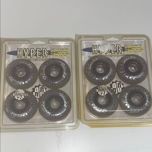 Hyper Wheels clear, Black and Silver Superlite Wheels 4 pack x2 NIB